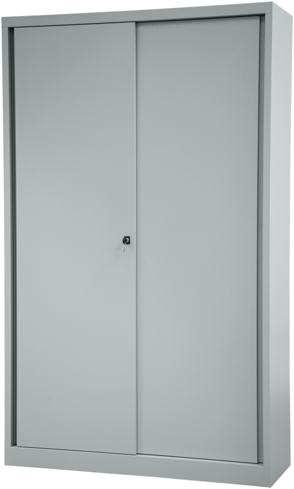 BISLEY ECO Schiebetürenschrank aus Metall abschließbar 5 OH in lichtgrau Aktenschrank Werkzeugschrank Schrank mit Schiebetüren, SD12194S-645 Bild 1