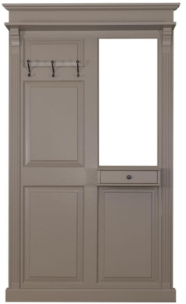 Casa Padrino Landhausstil Garderobe mit Schublade Dunkelgrau 131 x 19 x H. 210 cm - Landhausstil Möbel Bild 1