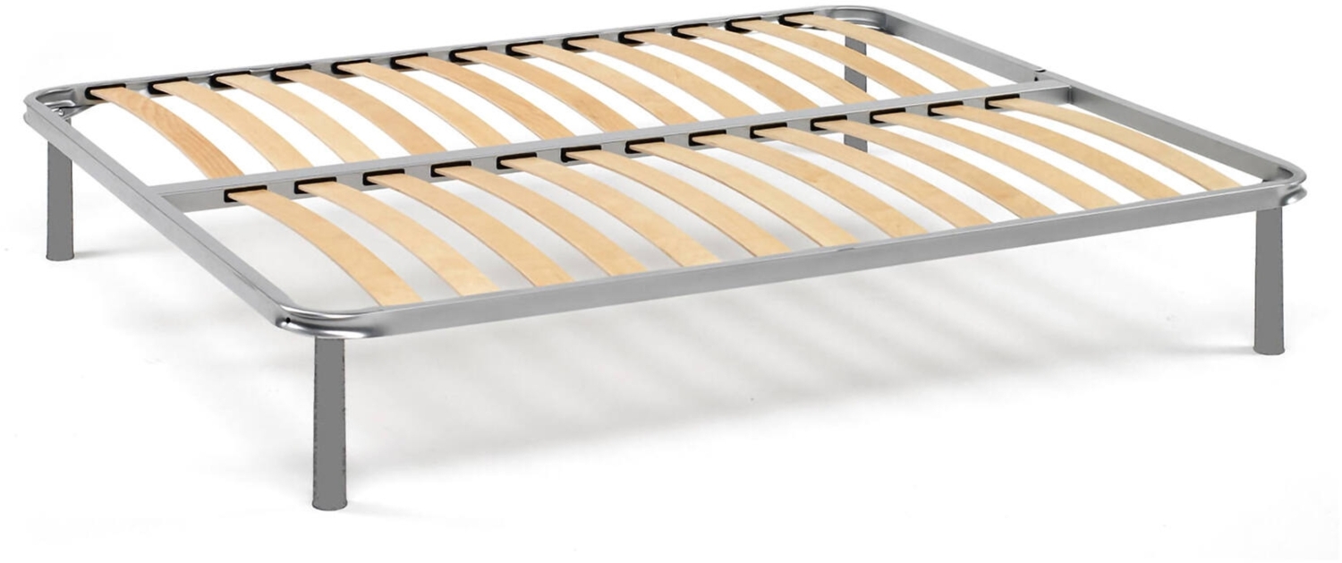 Dmora Doppelbettgestell Al, orthopädischer Lattenrost, 100 % Made in Italy, 160 x 190 x 31 cm Bild 1