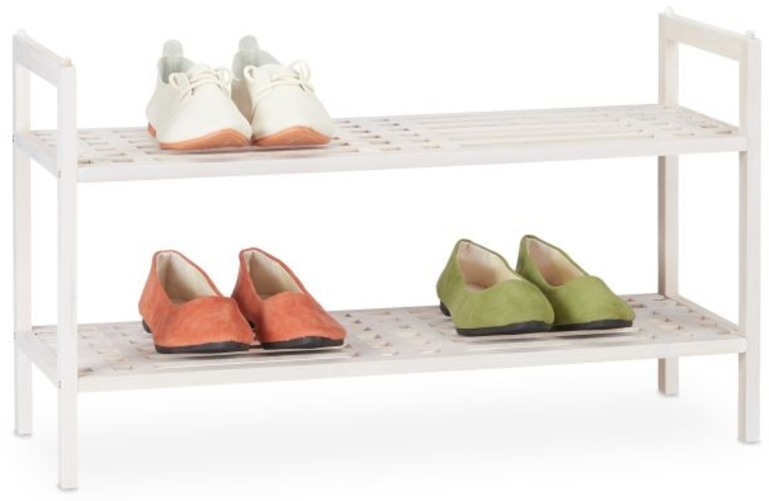 4 x Schuhregal stapelbar weiß 10038305 Bild 1