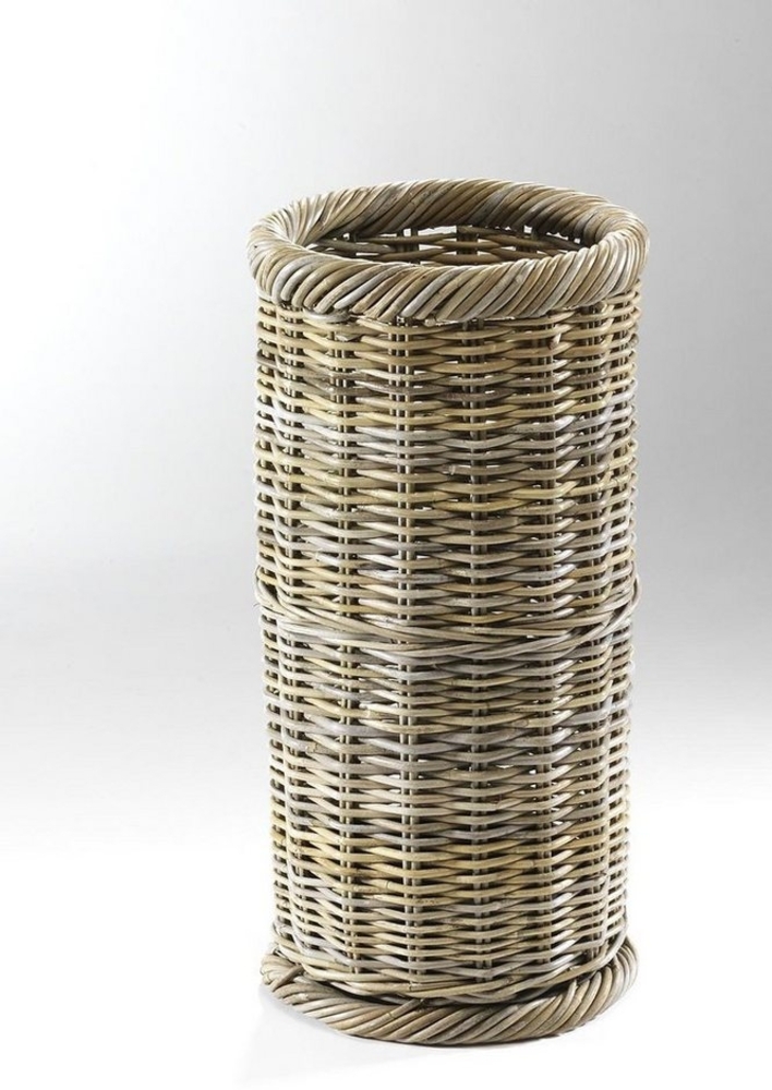 locker Schirmständer, rund, Ø 28 cm, aus Rattan Bild 1