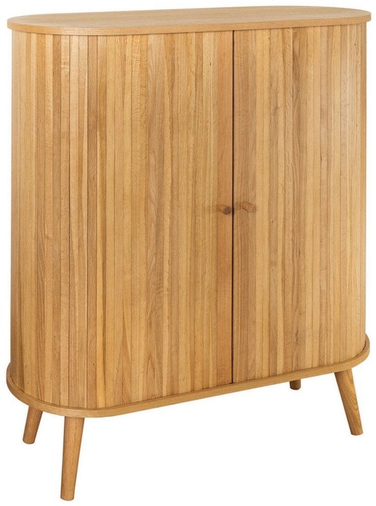 riess-ambiente Highboard VALHALLA WOOD 120cm natur · Hochschrank in Eichenholz-Design (Einzelartikel, 1 St), Wohnzimmer · 2 Türen & 3 Fächer · verstellbare Regalböden · Retro Bild 1