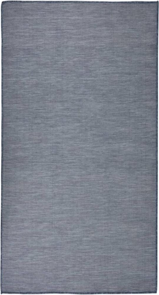 vidaXL Outdoor-Teppich Flachgewebe 80x150 cm Blau 340792 Bild 1