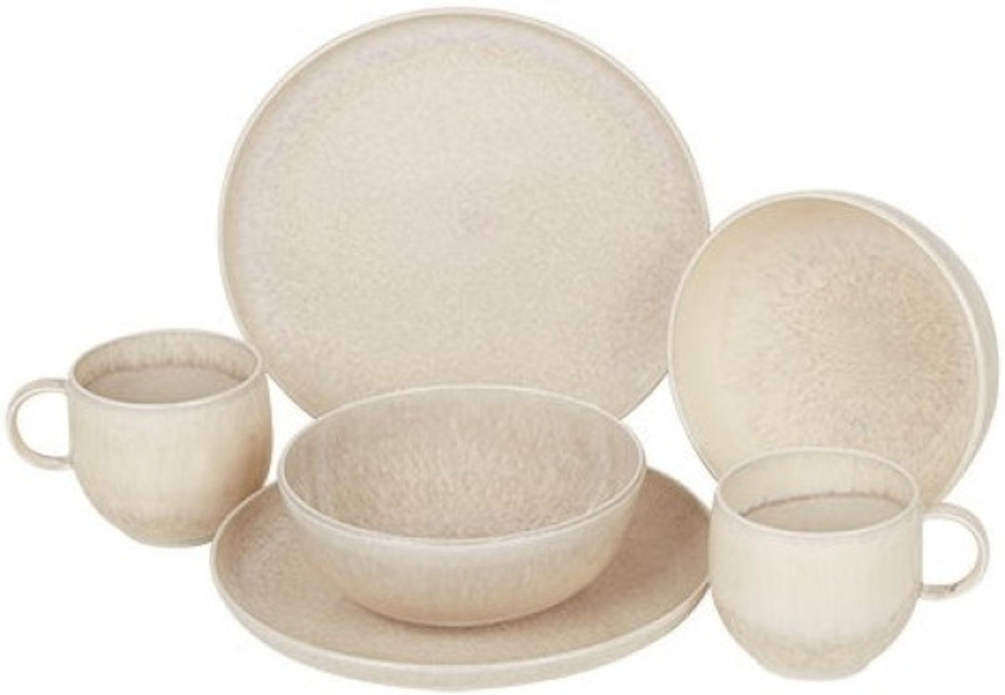 like. by Villeroy & Boch Perlemor Sand Frühstücks-Set für 2 Personen / 6 Teile Bild 1