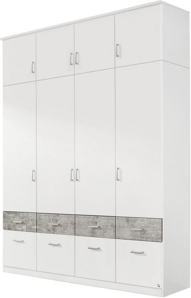 Rauch Möbel Bremen Schrankaufsatz für zusätzlichen Stauraum für den Kleiderschrank 4-türig, Weiß, kombinierbar mit Schrank-Breite 181 cm aus Modellserie Bremen BxHxT 181x39x54 cm Bild 1