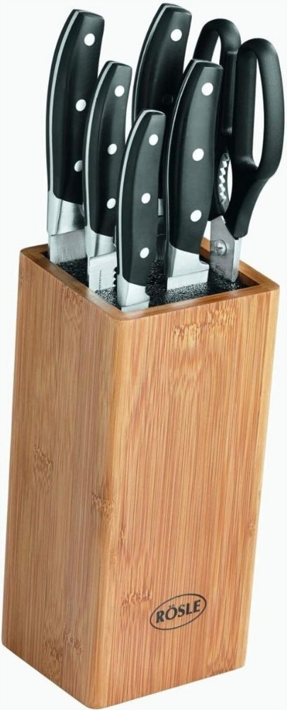 RÖSLE Messerblock CUISINE Bürsten-Messerblock 7tlg. inkl. Schere, Bürsten-Messerblock CUISINE 7-tlg. Bild 1