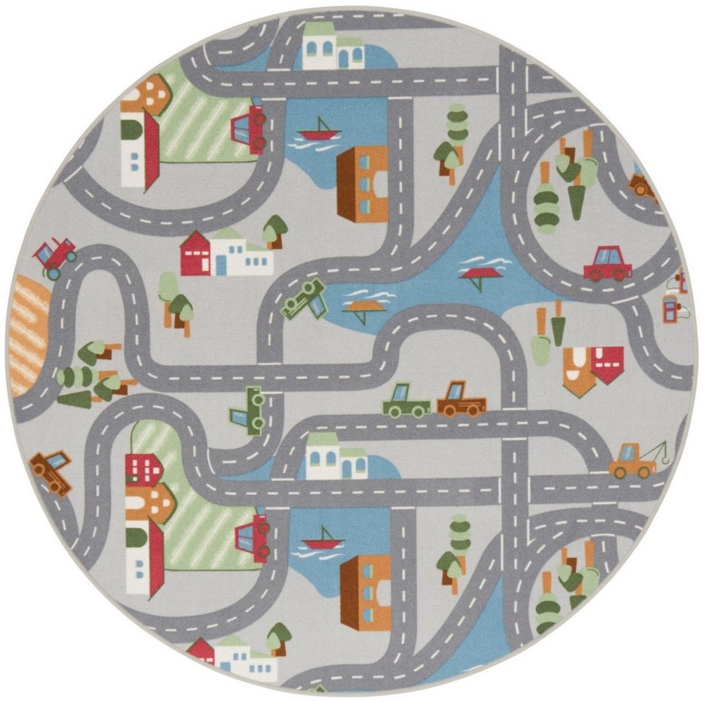 Snapstyle Kinderteppich Kinder Spiel Straßenteppich Fun Town Rund, Rund, Höhe: 4 mm Bild 1