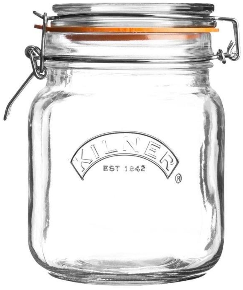 Kilner Bügelverschlussglas quad. 1 L 11,5x11,5x15 cm Bild 1