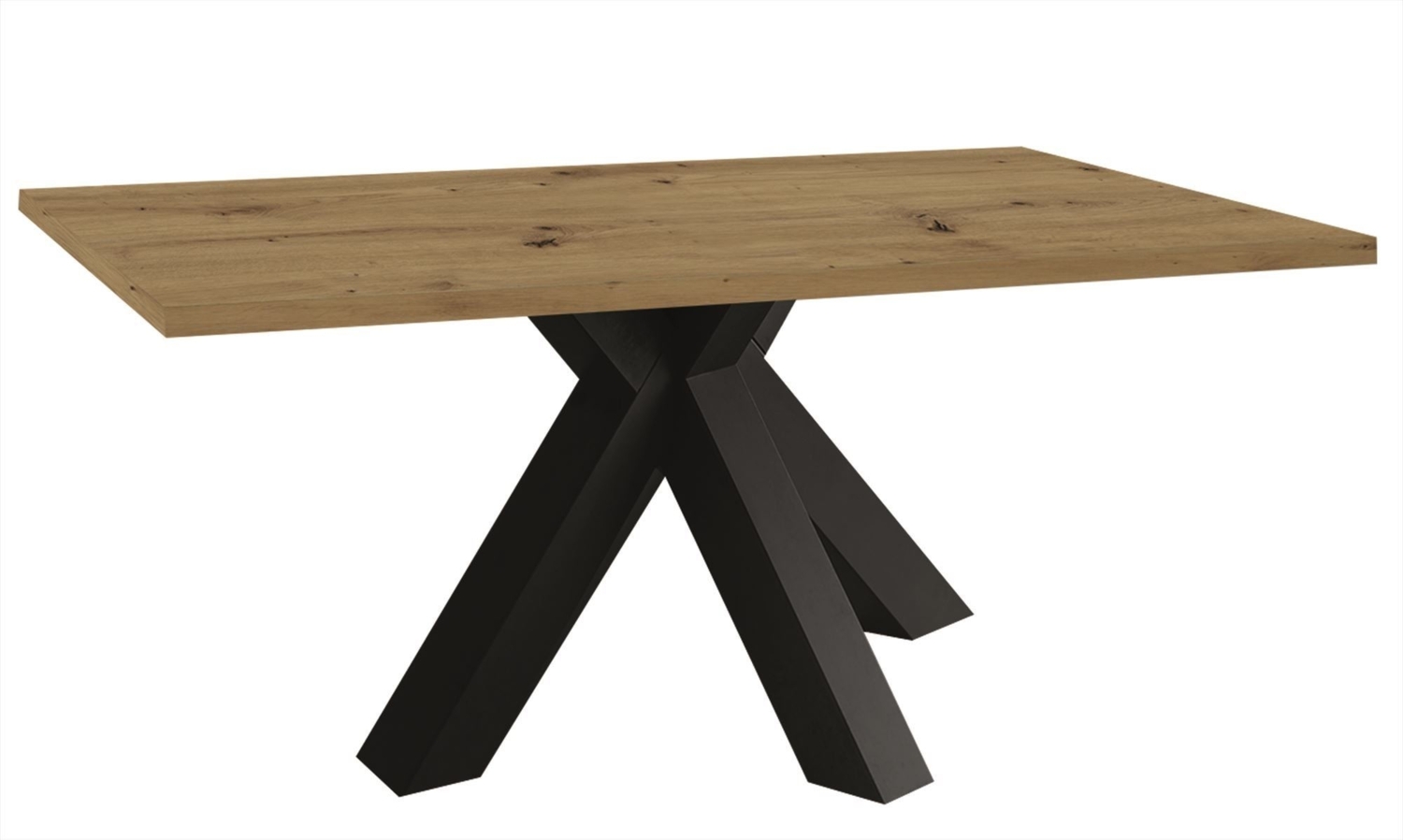 Esszimmertisch Elda 2 200 x 100 x 75 Esstisch Schwarzstahl/Asteiche 13518-200 Bild 1