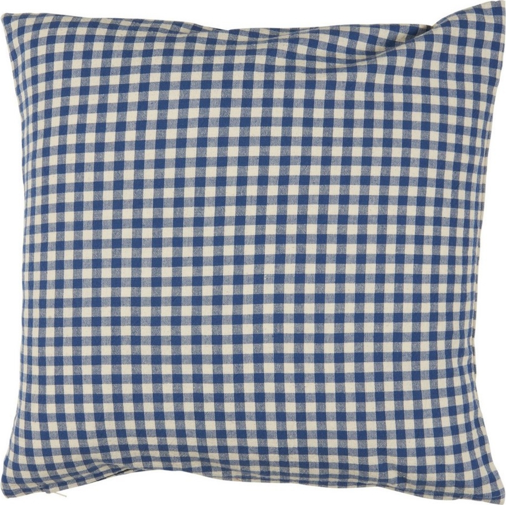 Ib Laursen - Kissenbezug Kissenhülle 50x50cm Dunkelblau Karos Kariert 66138-39 Bild 1