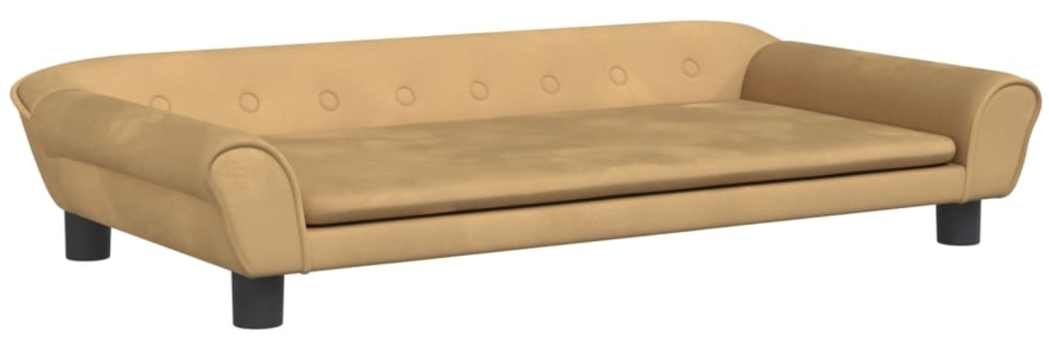 vidaxl Kindersofa 100 x 50 x 26 cm Samt, Braun Bild 1