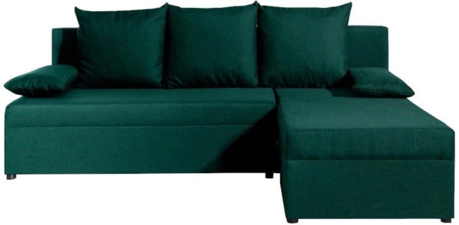 MOEBLO Ecksofa ARON, Couch L-Form Polstergarnitur Wohnlandschaft Polstersofa mit Ottomane Beidseitig Montierbar, (BxHxT): 206x90x146 cm, mit Schlaffunktion und Bettkasten Bild 1