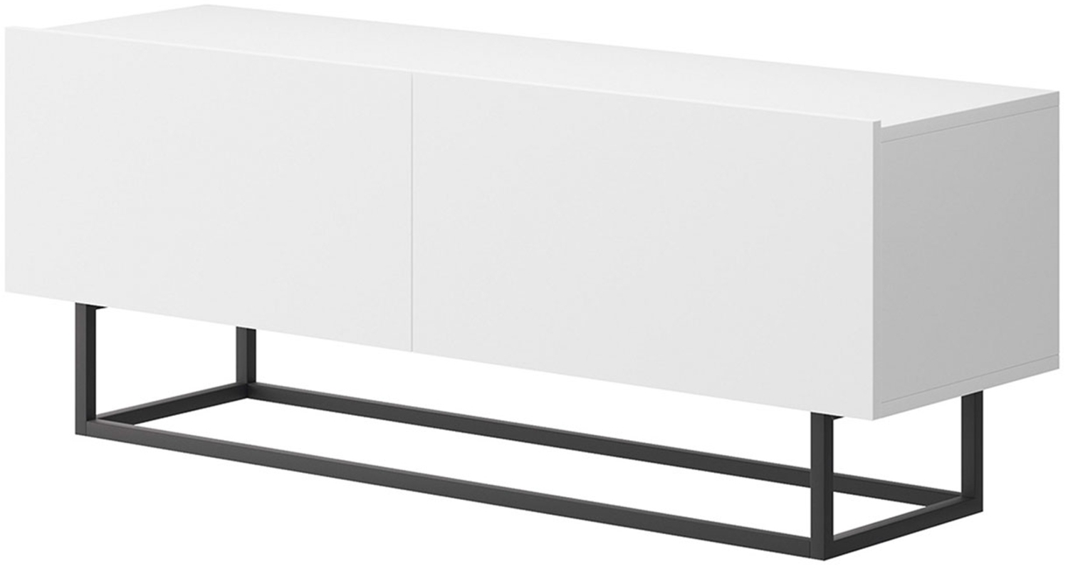 TV-Lowboard Enjoy ENRTV120, Weiß/Schwarz Bild 1