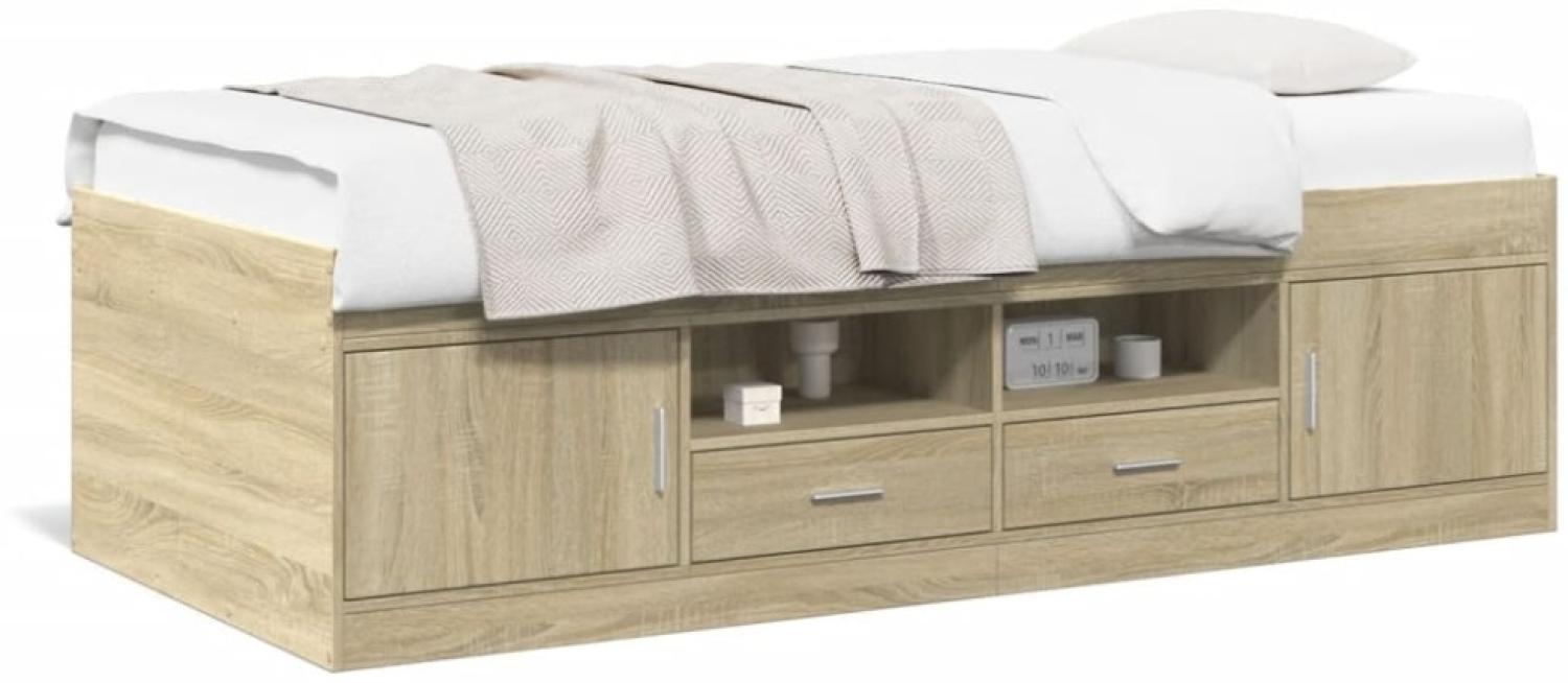 vidaXL Tagesbett mit Schubladen ohne Matratze Sonoma-Eiche 75x190 cm 3280260 Bild 1