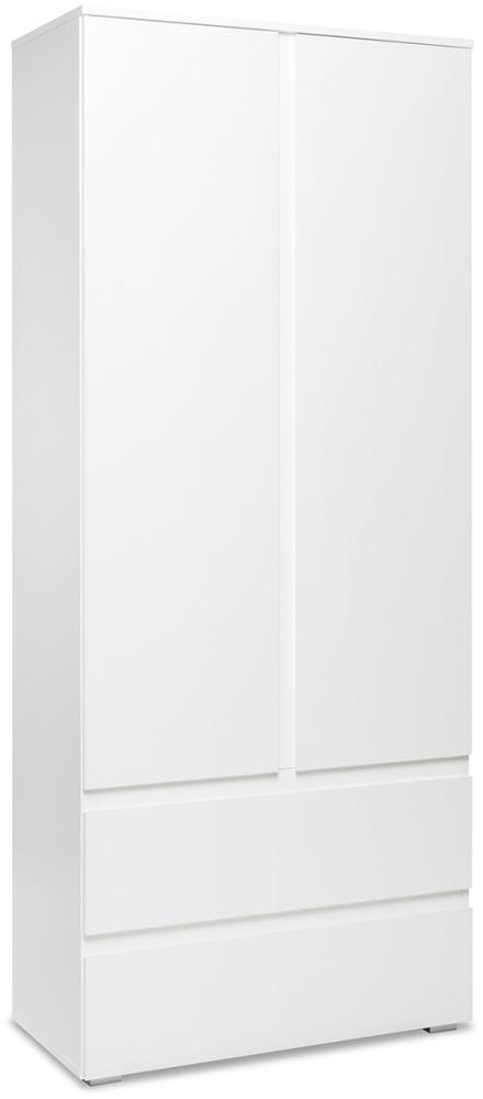 Mehrzweckschrank >Ravenna< in Weiß/Matt - 80x191x40cm (BxHxT) Bild 1