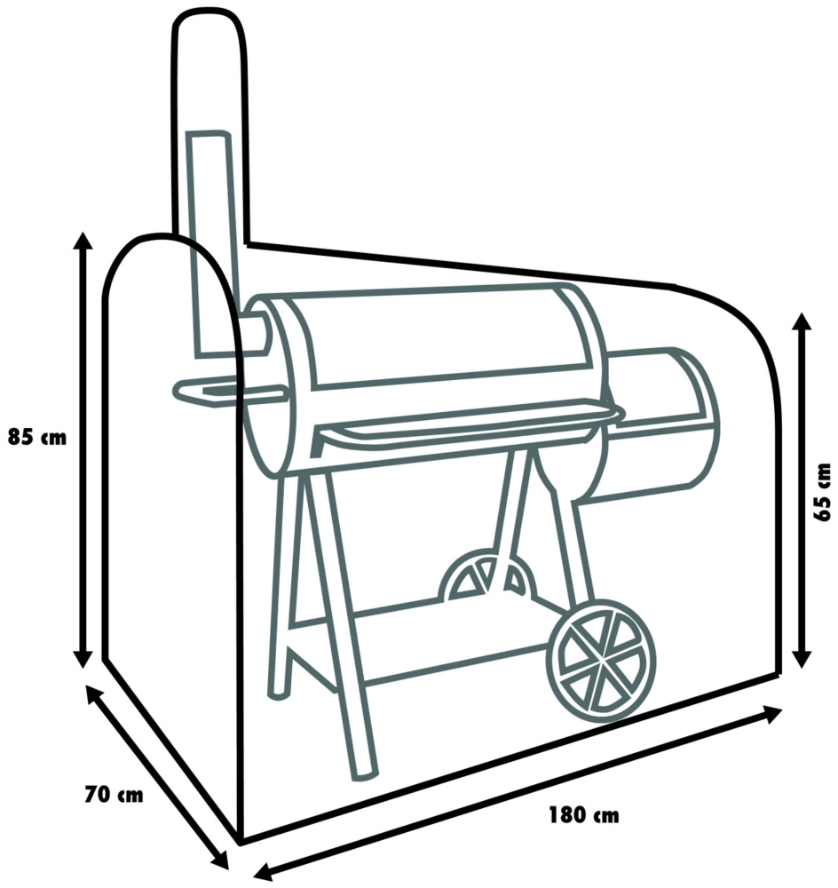 Primaster Grill Schutzhülle 150 x 80 x 190 cm für Smoker Abdeckung Grillhaube Sleeve Bild 1