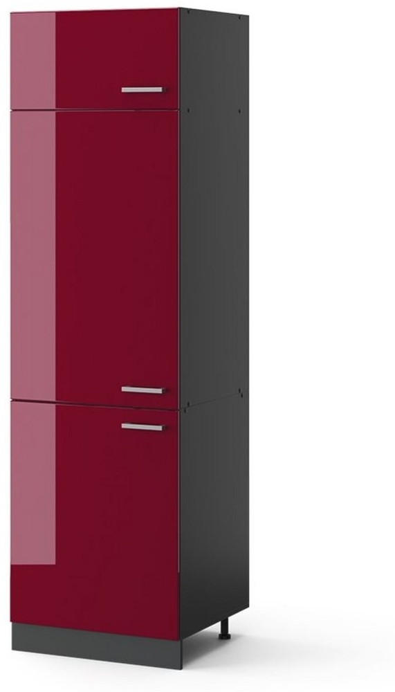 VICCO Küchenschrank R-Line Hängeschrank Unterschrank Küchenzeile Küchenunterschran Anthrazit (Bordeaux Hochglanz, Kühlumbauschrank) Bild 1
