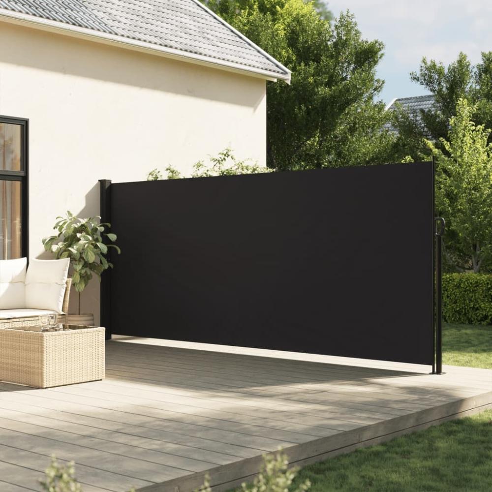 vidaXL Seitenmarkise Ausziehbar Schwarz 160x300 cm 4004309 Bild 1