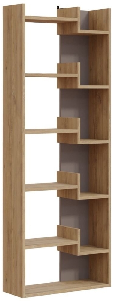 Calicosy 'KLAPO' Design Regal 6 Ebenen H162,4 cm - Helles Holz Bild 1