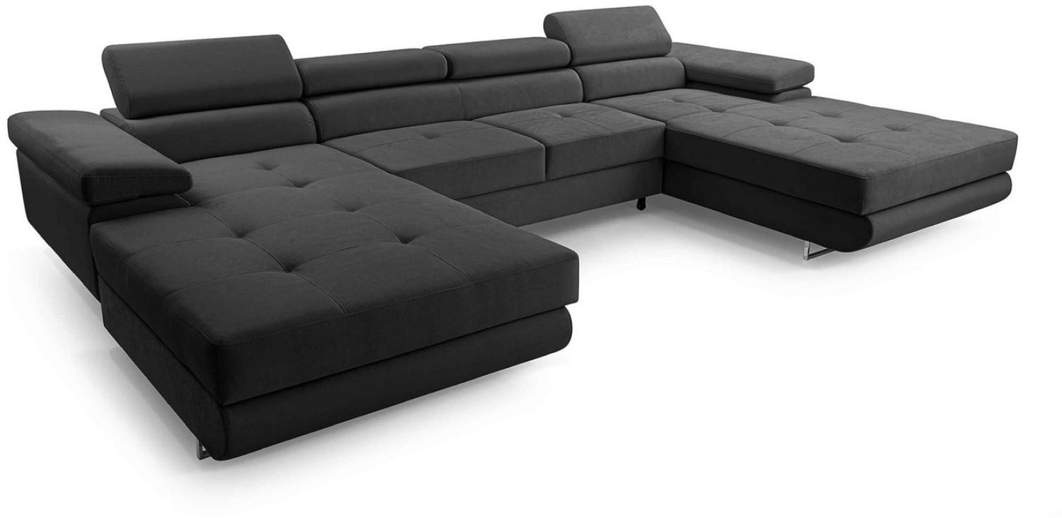 Furnix Wohnlandschaft NILLONA U Mini U-Sofa mit Schlaffunktion Bettkasten großzügig & bequem, mit Relaxfunktion Bild 1