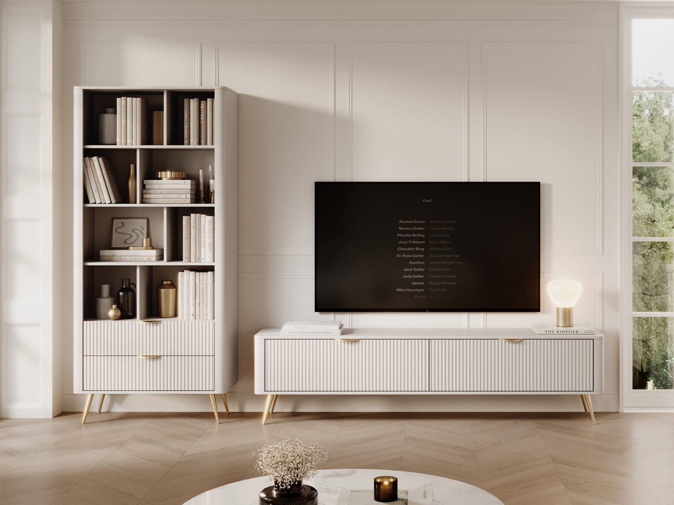 Wohnzimmer-Set Literpo I (Farbe: Beige) Bild 1