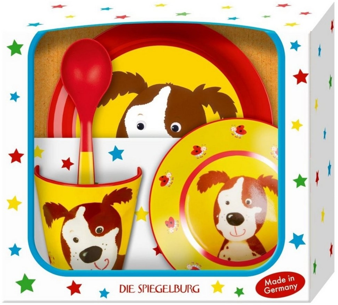 COPPENRATH DIE SPIEGELBURG Kindergeschirr-Set 18250 Geschirr Geschenkset Hund - Freche Rasselbande Bild 1