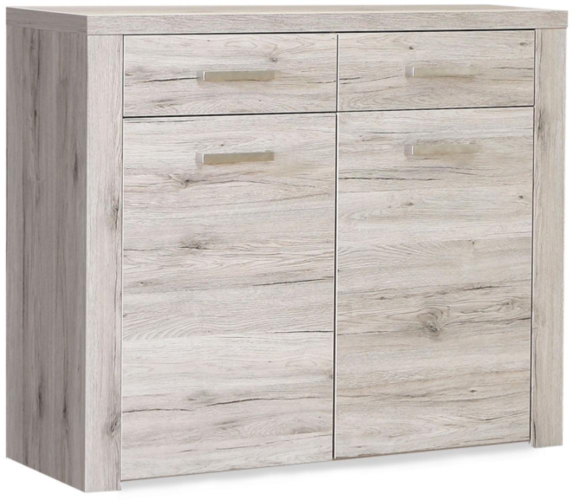 Schuhschrank Phil Sandeiche 117x93x35 cm Dielenkommode Garderobe Diele Bild 1