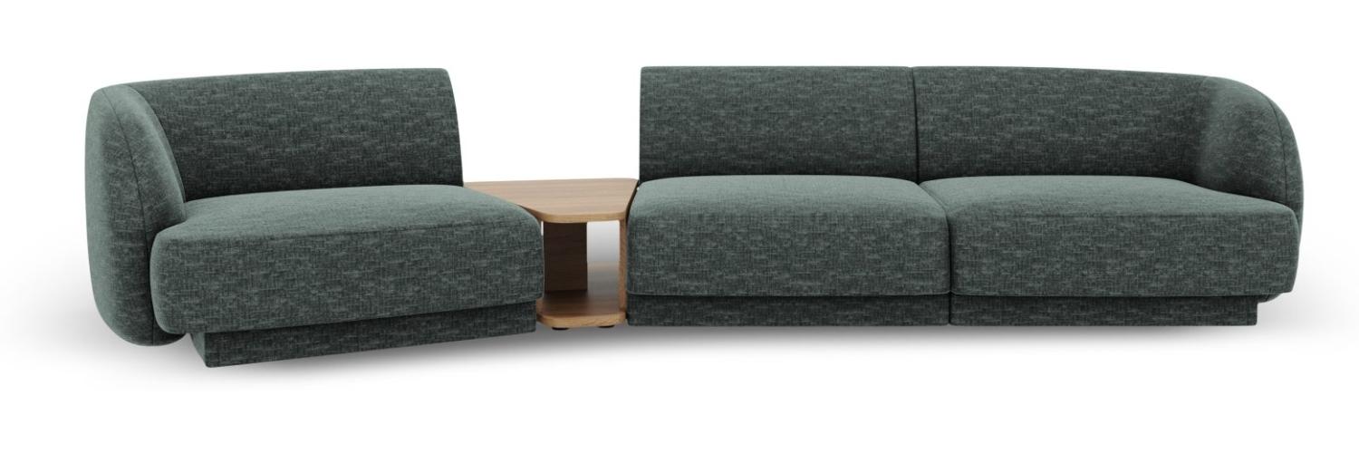 Micadoni Modulares Sofa Miley 3-Sitzer Links Chenille Petrol Bild 1