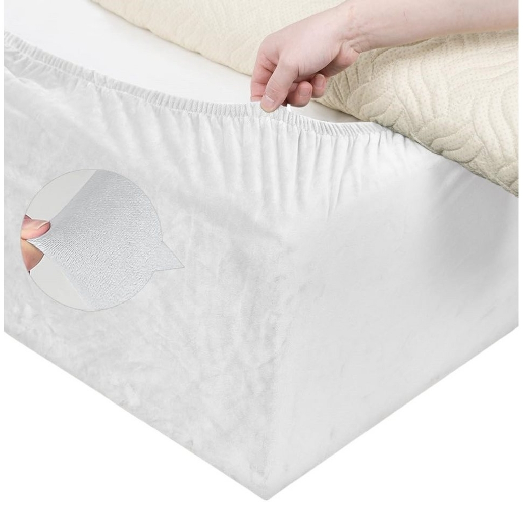 Coonoor Bettwäsche Bettgestell Bettrock,Bettrahmenbezug aus Samt, Volant-Blattrockbezug, vollständig elastisch um die Basis Ihres Bettes Bild 1