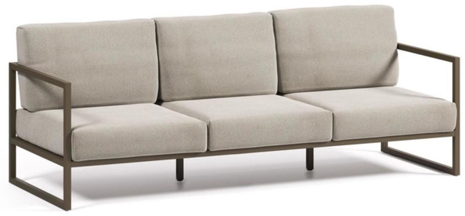 Nosh Comova 3-Sitzer Sofa 100% outdoor hellgrau und Aluminium grün 222 cm Bild 1