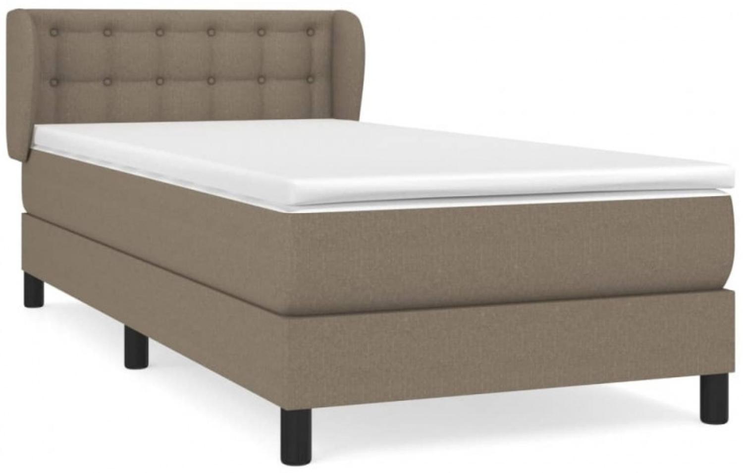 Boxspringbett mit Matratze Taupe 80x200 cm Stoff (Farbe: Taupe) Bild 1