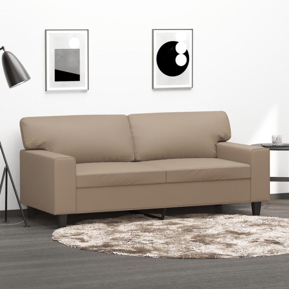 vidaXL 2-Sitzer-Sofa Cappuccino-Braun 140 cm Kunstleder 359421 Bild 1