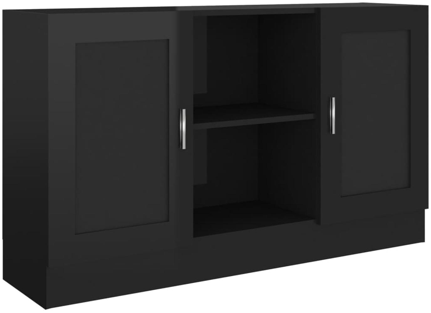 vidaXL Sideboard Hochglanz-Schwarz 120 x 30,5 x 70 cm Spanplatte Bild 1