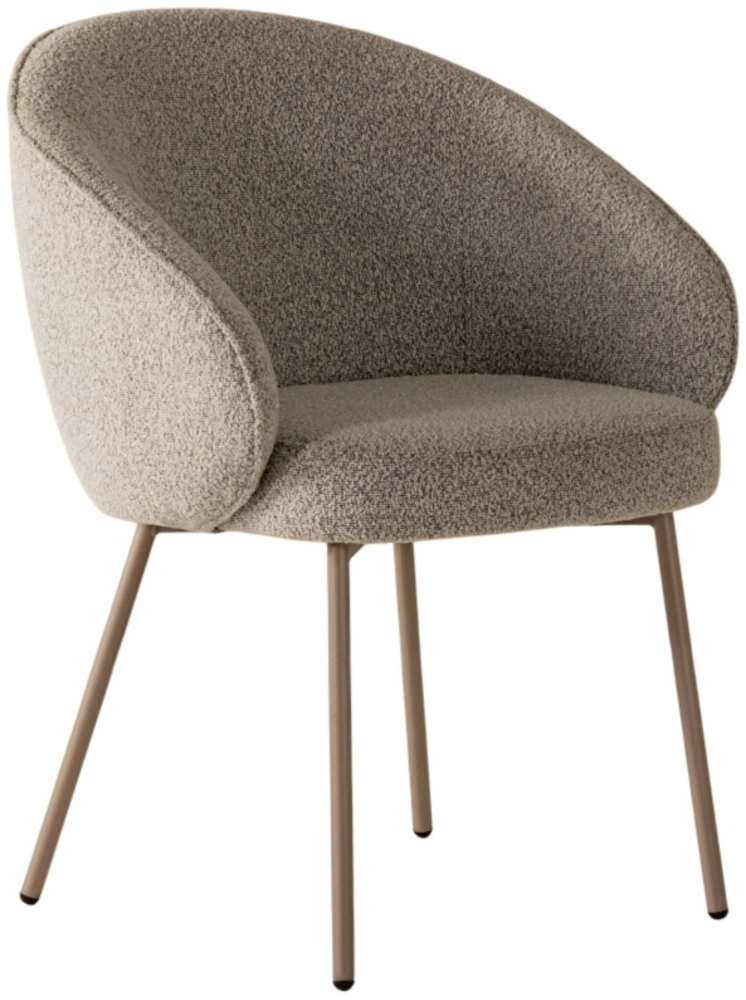 Micadoni Stuhl Aila 1-Sitzer Boucle Off Weiß Bild 1