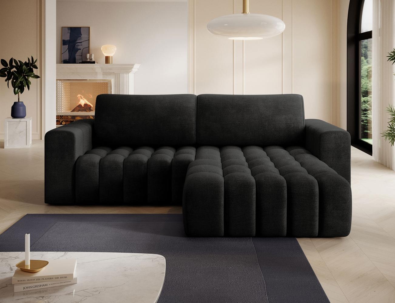 Eltap 'Bonett' Ecksofa mit Schlaffunktion, 92 x 175 x 250 cm, Anthrazit, Rechts Bild 1