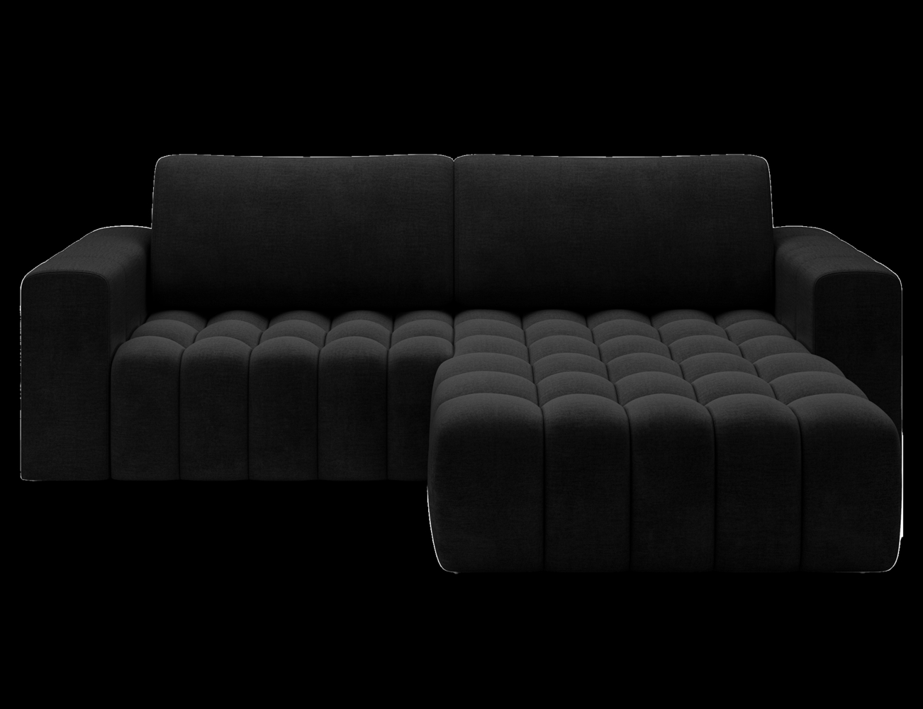 Eltap 'Bonett' Ecksofa mit Schlaffunktion, 92 x 175 x 250 cm, Anthrazit, Rechts Bild 1