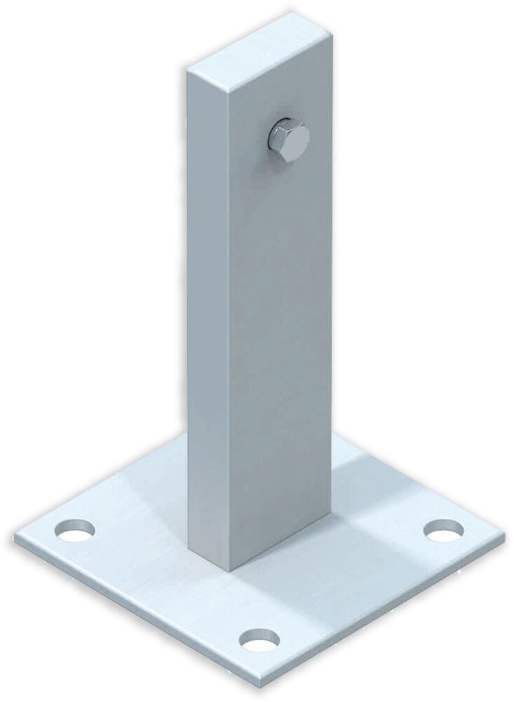 Zarges Fußplatte Edelstahl 120x120mm Bild 1