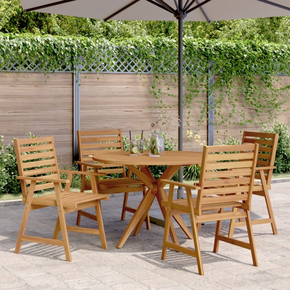 vidaXL 5-tlg. Garten-Essgruppe Massivholz Akazie 3283566 Bild 1