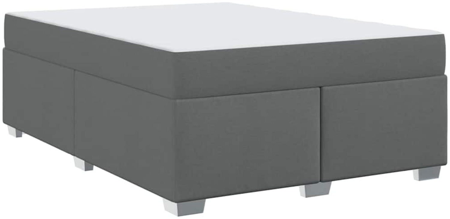 vidaXL Bettrahmen mit Matratze Dunkelgrau 140 x 200 cm Stoff 3399188 Bild 1