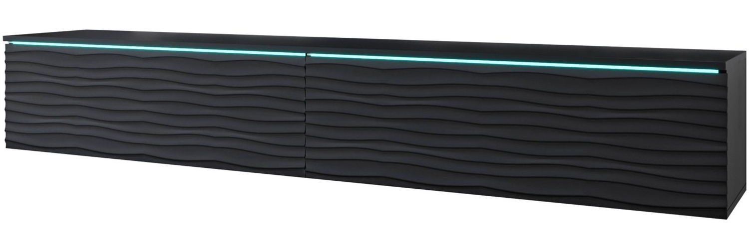 INOSIGN Lowboard Vera, wahlweise mit oder ohne Beleuchtung, gefräste MDF Front mit 3D Effekt, stehend und hängend montierbar Bild 1