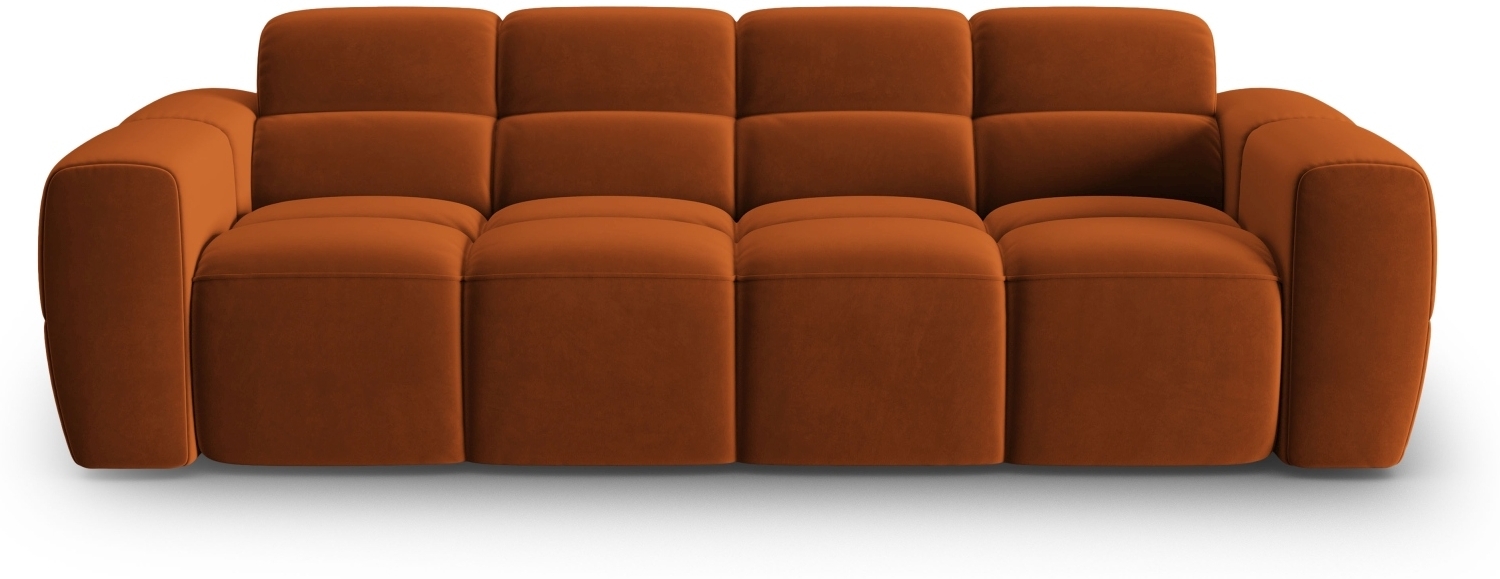 Micadoni Sofa Lisa 4-Sitzer Samt Casino Terrakotta Bild 1