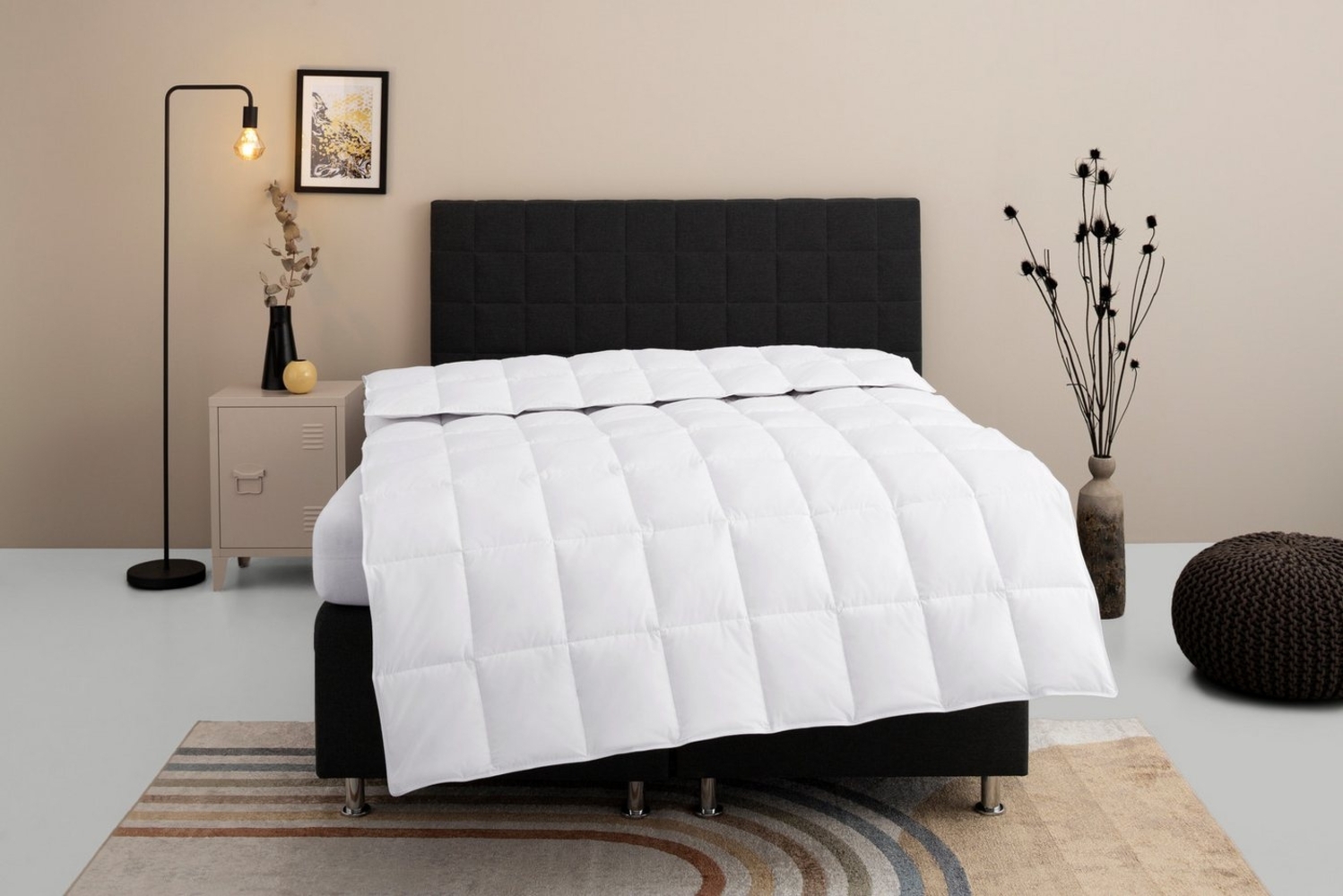 my home Federbettdecke Ulani, Bettdecke 135x200 cm, 155x220 cm, Füllung: 70% Federn & 30% Daunen, Bezug: 100% Baumwolle, Bettdecken, Sommer, Winter, Allergiker geeignet (Hausstauballergiker) Bild 1