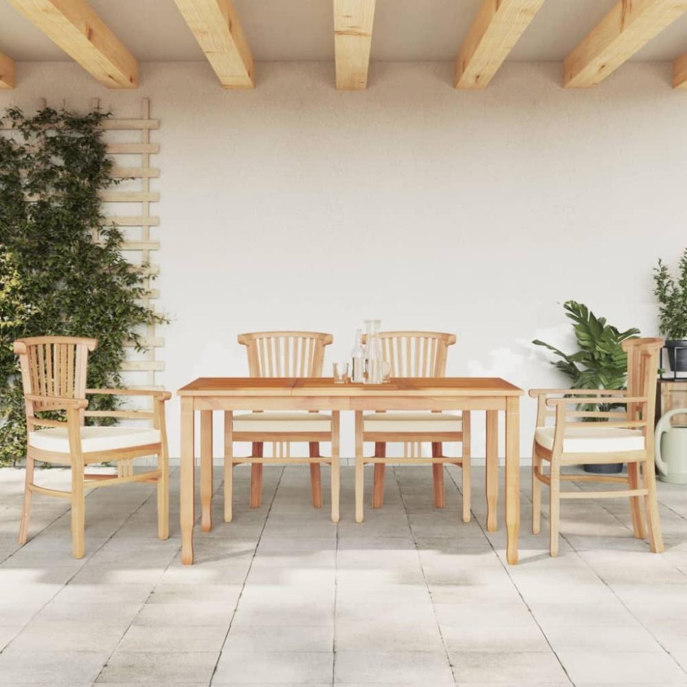 vidaXL 5-tlg. Garten-Essgruppe Massivholz Teak 3155775 Bild 1