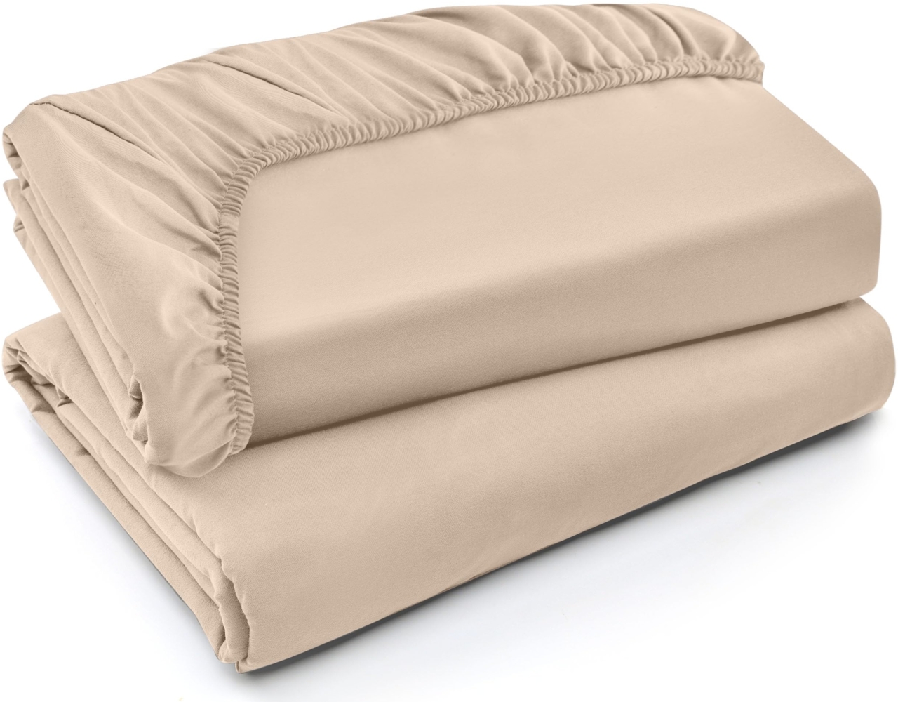 Utopia Bedding Spannbettlaken für Doppelbett, weiche gebürstete Mikrofaser, Tiefe Taschen, schrumpffrei und lichtbeständig, pflegeleicht (Twin XL, Beige) Bild 1