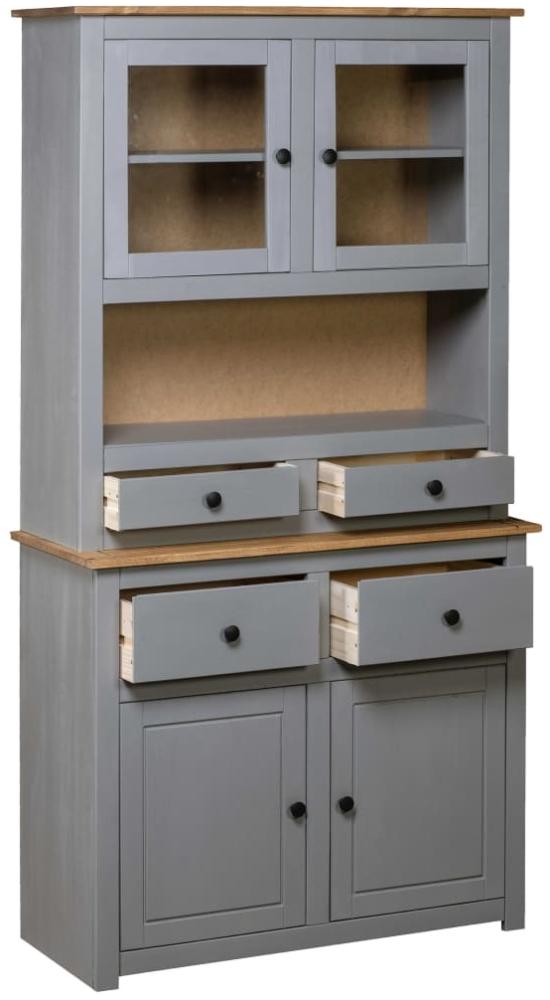 vidaXL Highboard Grau 93x40,5x180 cm Kiefernholz Panama 282701 Bild 1