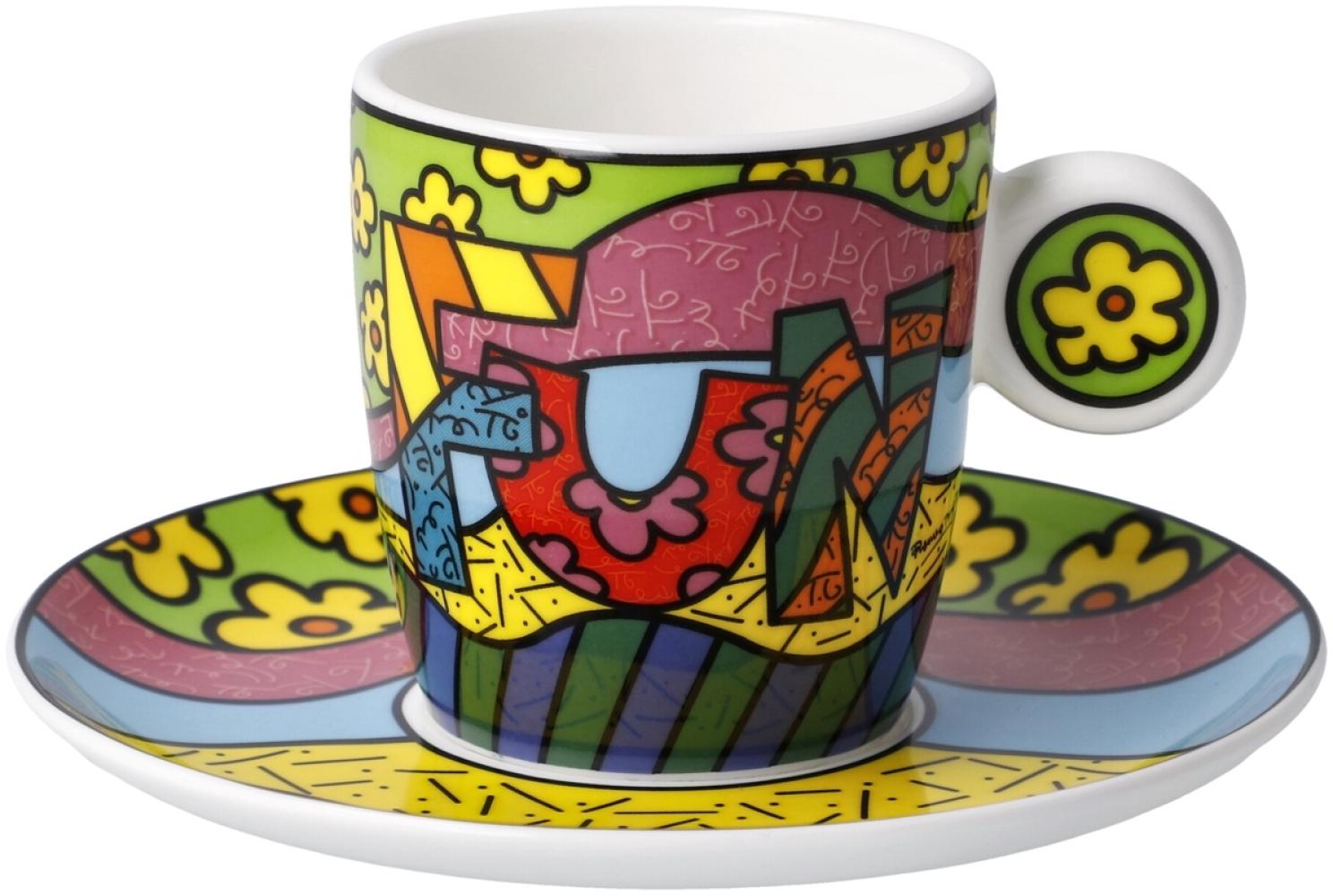 Goebel Espressotasse Romero Britto - Fun, Tasse, Becher, Fine Bone China, Bunt, 100 ml, 66452861 Bild 1