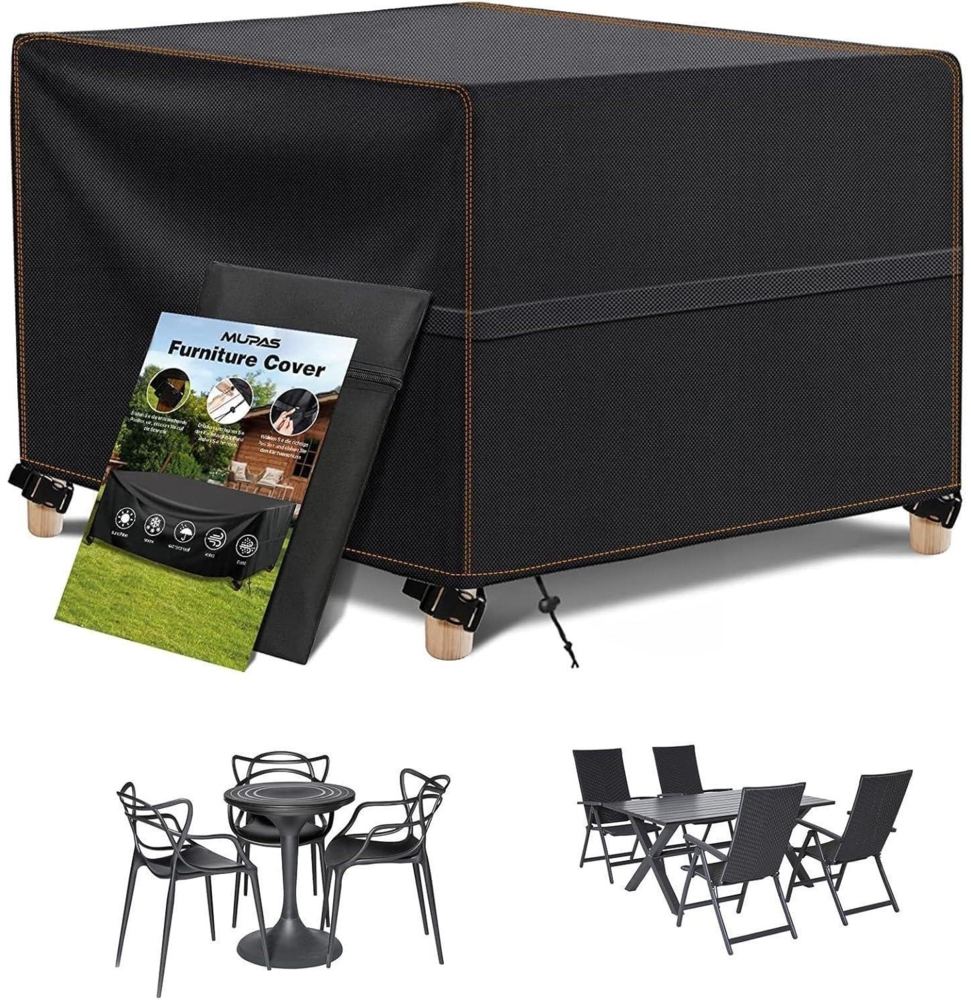 MUPAS Abdeckhaube Gartenmöbel 420D Oxford Wasserdicht Winddicht 125x125x74cm Bild 1