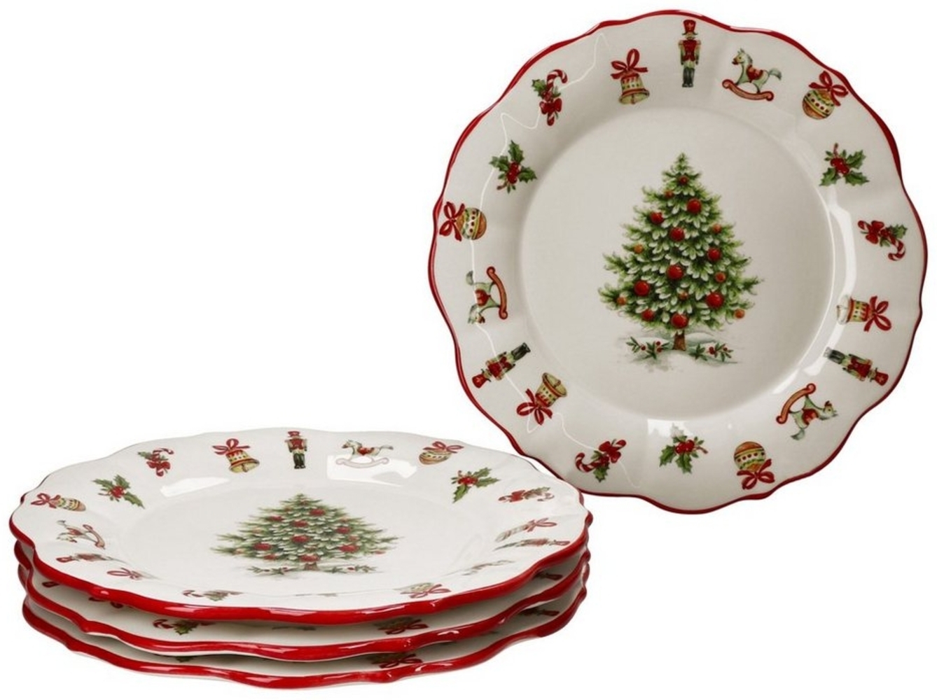 MamboCat Speiseteller 4x Maestro Natale Gebäckteller Speiseteller Weihnachten Bild 1