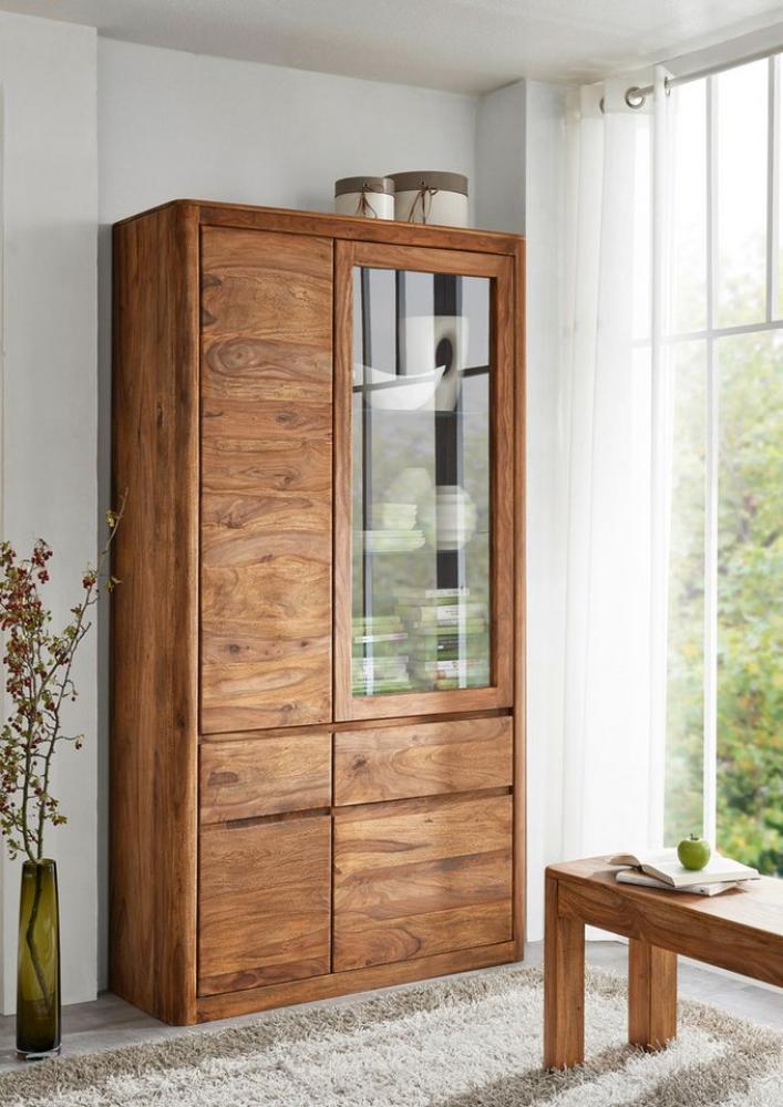 Woodroom Vitrine Mau Sheeham gebeizt 109x202x40 cm Bild 1