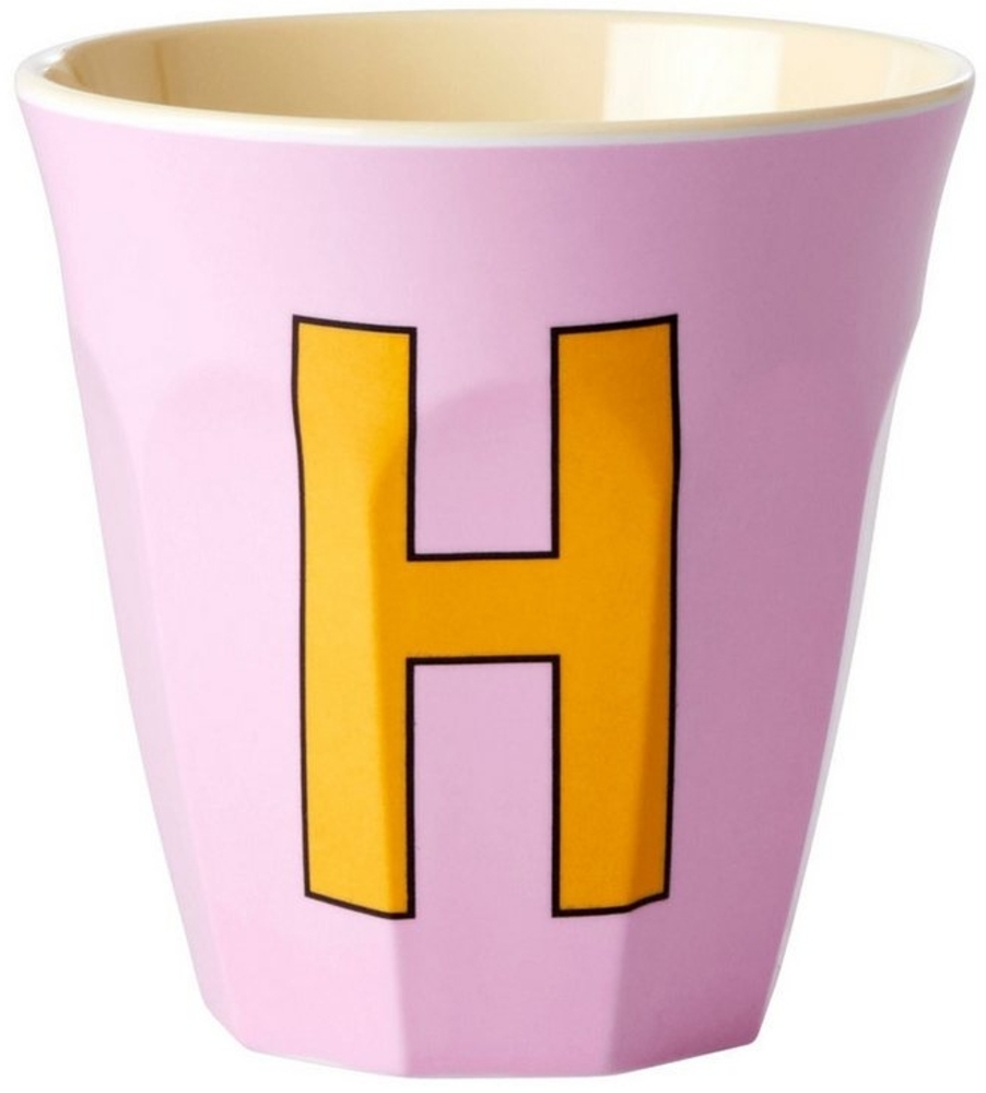 Rice Pink Print Melamin Becher Buchstabe H Bild 1